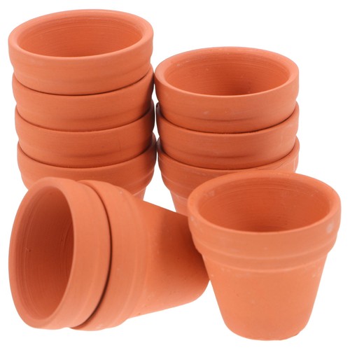 Mini terracotta plant pots - terracotta,