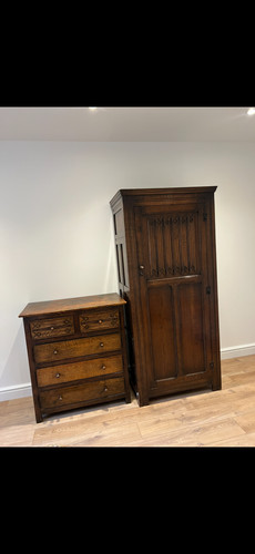 Wardrobe and chest drawers - and,