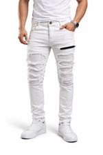 Men’s White Slim Fit Stretch