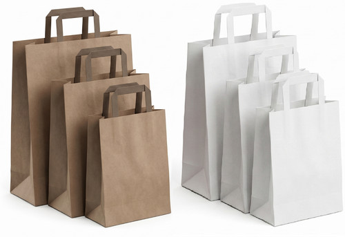 Paper bags with flat - paper,