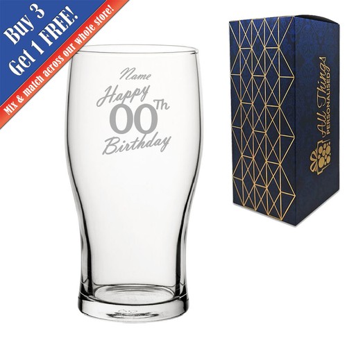 Personalised engraved pint - engraved,