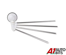 4 Arm Stainless Steel Towel Rail Rack Swivel Towel Bar with Suction Cups