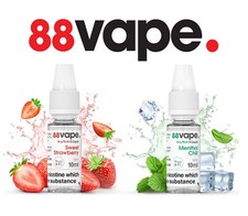 88 Vape E-Liquid 50/50 Vape Bar Juice 3mg 6mg 11mg 16mg Nicotine Any Pen 10ml