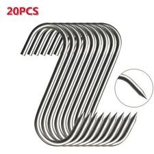 20pcs stainless steel hooks - stainless,