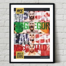 UFC 189 Chad Mendes vs. Conor McGregor Fight Poster - Wall Art Print MMA Boxing