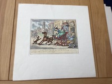 Reproduction colour 1807 Satirical Print Miseries Of Travelling by T Rowlandson