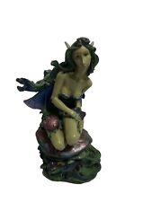 Woodland Fantasy Fairy Winged On Toadstool Mythical Decor Figurine 25cm