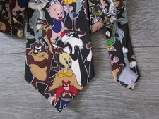 Looney Tunes Cartoon Characters Novelty Warner Brothers 1992 Tie by Balancine