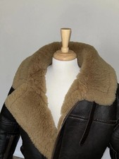 B-3 Jacket RAF US Navy Mens Bomber Flying Aviator Irvin Real Shearling Leather