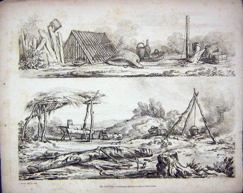 Old antique print 1807 - print,