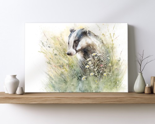 Badger canvas wall - wall, print