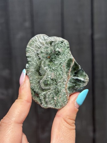 Rare seraphinite slab slice - slab,