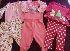 New! M&S / Cherokee Girls Christmas Themed Items. x2 Pyjamas & Outfit 3-6 Months