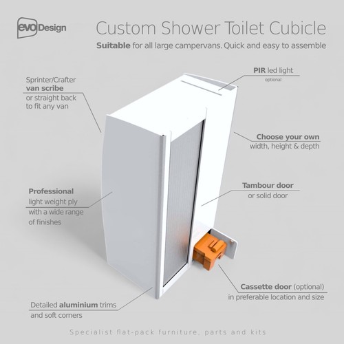 Custom shower toilet - custom, cubicle