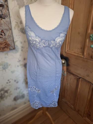 Vintage blue with lace - blue,