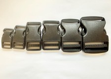 Black Plastic Curved Side Release Buckle 10mm 16mm 20mm 25mm 30mm 38mm 50mm