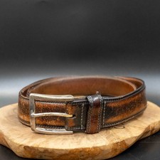 Gant Mens Belt Vintage Leather Jeans Belt Brown Size 38