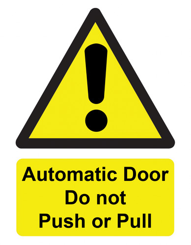 Automatic door not push or - automatic,