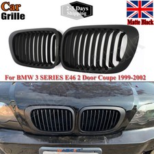 Matte Black Kidney Sport Grille for BMW E46 Coupe/Convertible M3 2Door 1998-2002