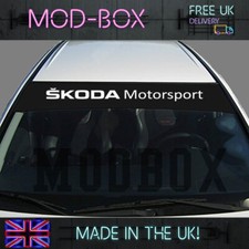 Skoda Motorsport Sunstrip Fits
