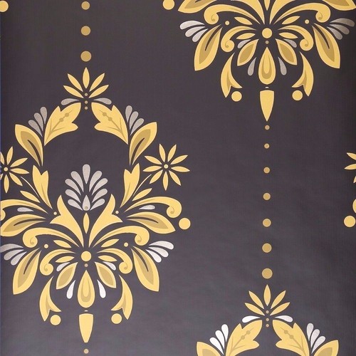 Wallpaper brown saffron - saffron, damask