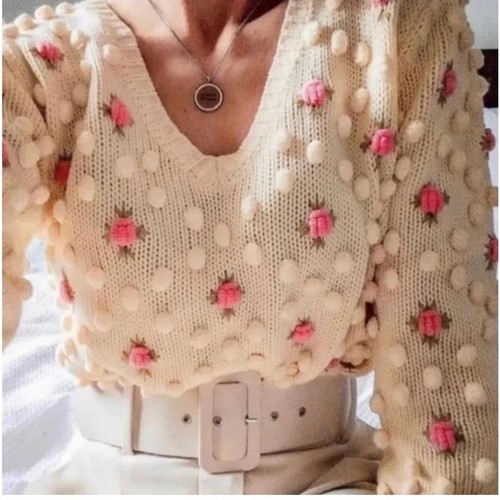 Zara cream floral - floral, embroidered