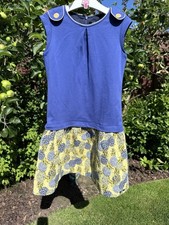 Girls Summer Dress By Designer Lili Gaufrette Age 10 Blue Any Yellow