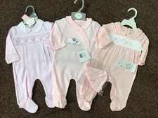 Bundle of baby girls clothes outfit set x 3 gift size 0-3 months