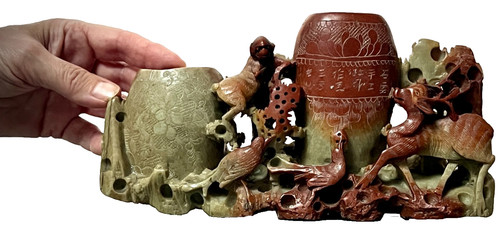 Vintage chinese soapstone - vintage,
