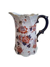 Avon K&C B Late Mayers Milk Jug Pitcher, Floral, 1790, White, 17.5cm, Vintage