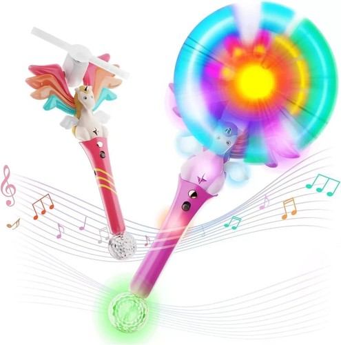 Led musical unicorn windmill - led,