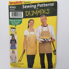 Simplicity 9565 Mens Ladies Classic Easy Apron Pockets Bib New Uncut Pattern