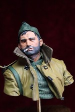 Pro-Painted Bust, Long Range Desert Group, Africa  1/10th scale C/W LRDG Badge.