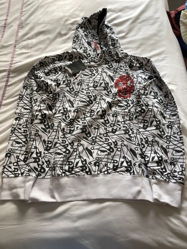 Atticus hoodie white black - &,