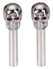 Chrome Skull Door Lock Knobs