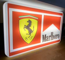 FERARRI MARLBORO large LED illuminated light garage wall SIGN RACING CAR