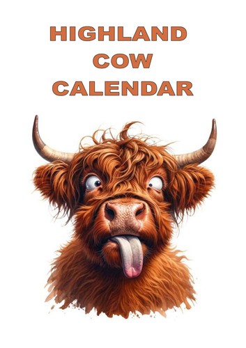 Highland cow calendar 2027 a4 - cow,