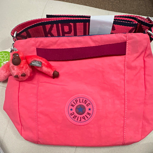 Kipling pink nylon crossbody - pink,