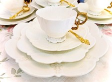 Beautiful Rare  Antique Aynsley Fine Bone China Petal Shaped Tea Set