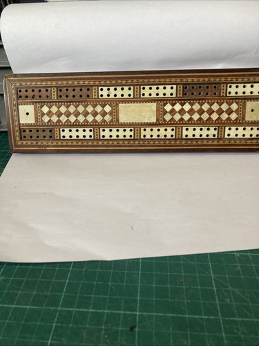 Vintage cribbage board bone - board, bone/