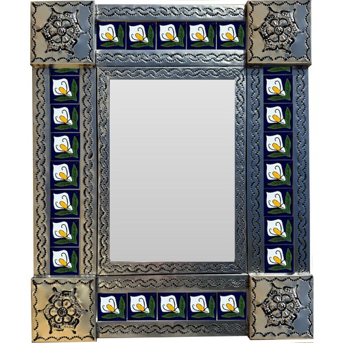 Punched silver tin hand made - silver,