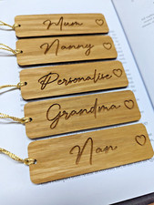 Personalised wooden bookmark - personalised,