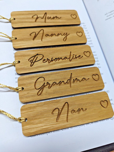 Personalised wooden bookmark - wooden,