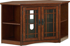 Mission Oak Corner TV Stand