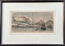 French School : View of Cape Town, South Africa, etching