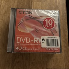 10 X TDK DVD-RW 4.7GB Single