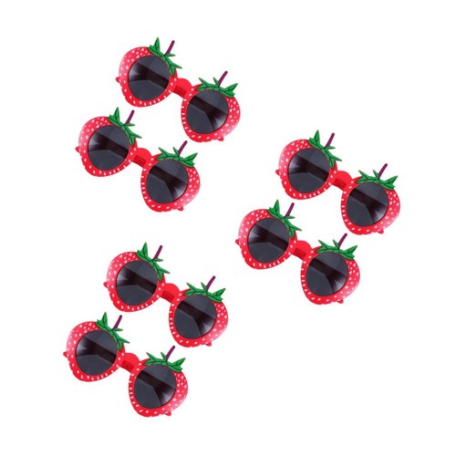 6pcs red strawberry novelty - red,
