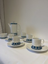 Vintage Thomas Smaragd Coffee Set – Rosenthal Porcelain, Blue Medallion Design