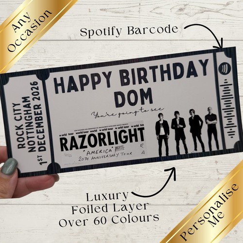 Razorlight concert gift - razorlight,