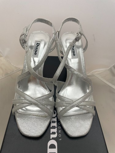 Dune sandals size uk5 silver - size,